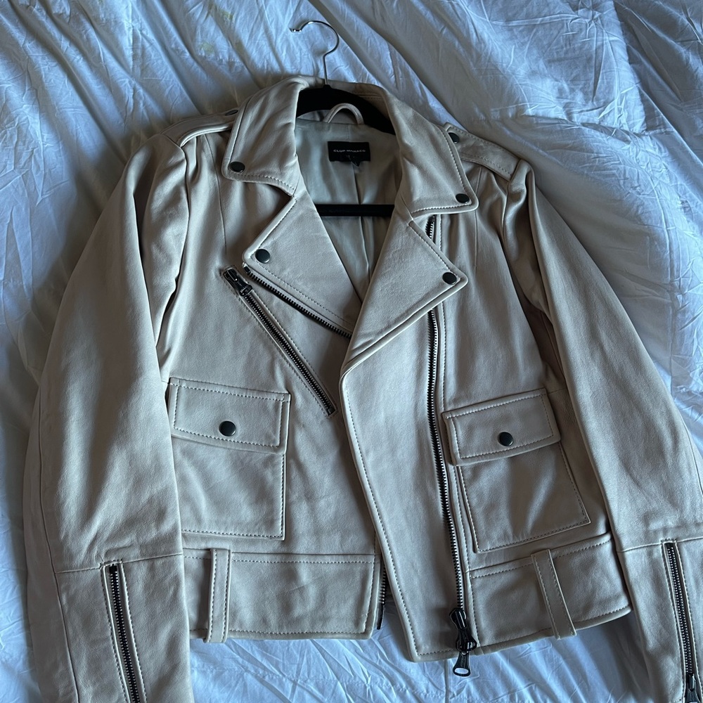 New club Monaco lamb skin leather jacket